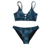 CLSDRZC Beach Bathing Suit Swimsuit Low-Waist Bikini Set Women Lace Up Thong Triangle Bikinis Swimwear