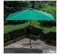 CLSDRZC Beach Parasol,250cm Green Sun Shade Polyester Cloth Square with Crank, Parasol dor Garden Deck Backyard Pool，C