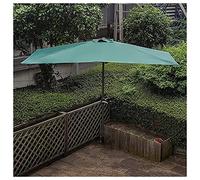 CLSDRZC Beach Parasol,250cm Green Sun Shade Polyester Cloth Square with Crank, Parasol dor Garden Deck Backyard Pool，C