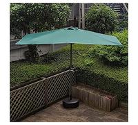 CLSDRZC Beach Parasol,250cm Green Sun Shade Polyester Cloth Square with Crank, Parasol dor Garden Deck Backyard Pool，C