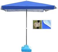 CLSDRZC Beach Umbrella Garden Parasol Parasols Blue Rectangular Patio Umbrella for Garden Yard Beach Commercial Event Market Camping Pool Side(220cmx180cm-Blue)