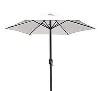 CLSDRZC Cantilever Parasol,Sun Umbrella Outdoor Table Parasol with 6 Sturdy Ribs, White Parasolwith Crank for Garden Deckby The Pool