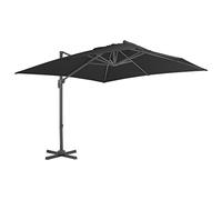 CLSDRZC Cantilever Umbrella 3X3m Adjustable, Rotatable Garden Parasol with Aluminium Pole and Cross Base, UV Protective Polyester Cover - Azure Blue