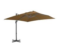 CLSDRZC Cantilever Umbrella 3X3m Adjustable, Rotatable Garden Parasol with Aluminium Pole and Cross Base, UV Protective Polyester Cover - Azure Blue
