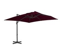 CLSDRZC Cantilever Umbrella 3X3m Adjustable, Rotatable Garden Parasol with Aluminium Pole and Cross Base, UV Protective Polyester Cover - Azure Blue