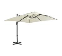 CLSDRZC Cantilever Umbrella 3X3m Adjustable, Rotatable Garden Parasol with Aluminium Pole and Cross Base, UV Protective Polyester Cover - Azure Blue
