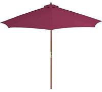 CLSDRZC Cantilever Waterproof Parasol for Garden Lawn Swimming Pool, 300 cm Bordeaux Red Awning Made of Polyester Cloth Patio Umbrella