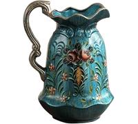 CLSDRZC Ceramic Relief Flower Pot High Grade Hand-Painted Small Vase Elegant Classic Vintage Desktop Vase Wedding Garden