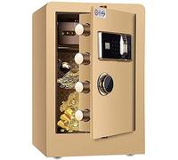 CLSDRZC Cerraduras y cerraduras a Prueba de Agua a Prueba de Fuego, Dinero electrónico Digital 40X34X60Cm Pantalla LED biométrica de Acero para el hogar con Huella Dactilar, para Oficina, Hotel,