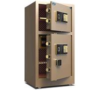 CLSDRZC Cerraduras y cerraduras impermeables a prueba de fuego, cerraduras de seguridad para hoteles de dinero Gabinetes de seguridad biométricos de huellas dactilares Acero sólido fuerte para oficina