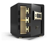 CLSDRZC Cerraduras y cerraduras impermeables a prueba de fuego, gabinetes para dinero, contraseñas de huellas dactilares electrónicas digitales totalmente de acero de alta seguridad de 45 cm, hotel en