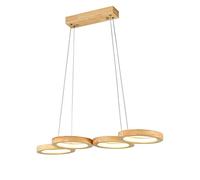 CLSDRZC Chandelier Light Ceiling Lamp Living Room Decor Bedroom Dining Table Hotel Cafe Restaurant Led Fashion Wood Acrylic Light,Three-Color Dimming-75cm