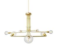 CLSDRZC Chandelier Wrought Iron Led Lamp Chandelier, Creative Minimalist Clothing Store/Restaurant/Living Room Geometric Line Chandelier Light,A