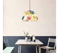 CLSDRZC Color Flower Chandelier Warm Hanging Light Creative Personality Ceiling Lamp 's Room Girl Bedroom Dining Room Cafe Restaurant Corridor Aisle 22 * 22 * 17cm Ceramic Glass Decoration Pre