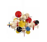 CLSDRZC Colorful 's Room Chandelier Creative Parquet Wooden Building Block Pendant Light Personalized Wood Art Decorative Lighting For Living Room Bedroom Dining Room-Color