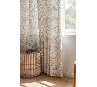 CLSDRZC Cortinas Bohemias para Dormitorio de Lino, Cortinas Bohemias de 109.4 in de Largo, 1 Panel, Cortinas de Granja Bordadas con Bordes para Sala de Estar, filtrado de luz, Tratamiento de Ventana,