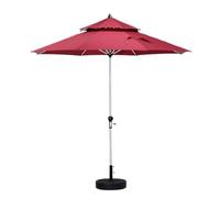 CLSDRZC Crank Up Parasol Hawaiian Outdoor Straw Beach Patio Garden Shade Gradient with Ruling Grass Skirt Umbrella Sun Shad