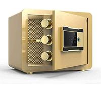 CLSDRZC Depósito de Seguridad de contraseña de Huellas Dactilares de Safes Safes Safes, de Alarma de Alarma Incorporado FECERA Anti-Theft F E ELECTRÓNICO IMPRESIONAL 35 * 25 * 25cm Safe, Oro Dorado