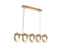 CLSDRZC Designer Creative Light,Bedside Bedroom Living Room Dining Table Bar,Postmodern Long Chandelier,LED Nordic Light Luxury Earrings Small Chandelier-Gold Tricolor Light 80 * 21cm