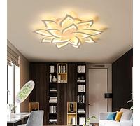 CLSDRZC Dimmable LED Ceiling Light Petal Flowers Chandelier Flush Mount Ceiling Lamp Dining Table Living Room Kitchen Bedroom Made of Metal Acrylic Indoor,14Heads/?100cm/128W