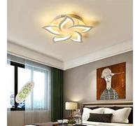CLSDRZC Dimmable LED Ceiling Light Petal Flowers Chandelier Flush Mount Ceiling Lamp Dining Table Living Room Kitchen Bedroom Made of Metal Acrylic Indoor,5Heads/?58cm/48W