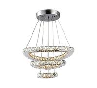 CLSDRZC Dining, Minimalist Creative Personality Three Table Lamp Stainless Steel Bar Lamp Led Crystal Chandelier Dining Room