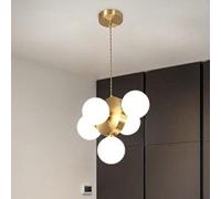 CLSDRZC Dining Room Dining Table Bronze Lamp,Post- Living Room Bedroom Dining Room Chandelier,G9 All Copper Dining Room Chandelier,Nordic Light Luxury Creative Chandelier-Copper 40 * 30cm