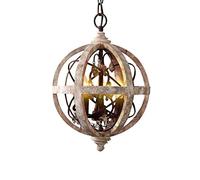 CLSDRZC Elegant Entryway During Lighting,American Retro Chandelier,Antique Industrial Hallway Ceiling Light Fixtures,E14 Adjustable Globe Shabby Chic Style-Vintage to Make Old Colors 30 * 45cm