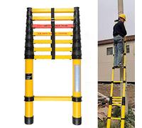 CLSDRZC Escalera de extensión Aislante telescópica de 2 m//4 m de Altura, Escalera de Loft no conductora Plegable portátil de Fibra de Vidrio para Trabajos eléctricos en el Techo del hogar