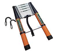 CLSDRZC Escalera telescópica de 8 m/ 7 m/ 6 m/ 5 m/ 4 m/ / 2 m con Gancho Desmontable, escaleras de extensión telescópicas de Aluminio para el ático de la azotea de casa rodante, Cargas 150 kg