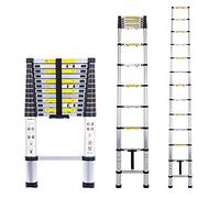 CLSDRZC Escalera telescópica de Aluminio para vehículos recreativos, 8 m/ 7 m/ 6,2 m/ 5 m/ 4 m/ 3,8 m/ 2,6 m de Altura, escaleras telescópicas de extensión para Carpa en la azotea, Loft, ático, Carga