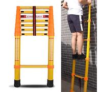 CLSDRZC Escalera telescópica de Fibra de Vidrio de extensión de 2M/4M/5M de Altura no conductora, Escalera telescópica para Loft, jardín, Oficina en casa, Carga 150kg