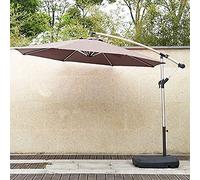 CLSDRZC European Style Roman Umbrella Garden Parasol with Hand Crank Aluminum Awning Suitable For Beach Swimming Pool Courtyard Terrace Folding Outdoor Parasol，Red