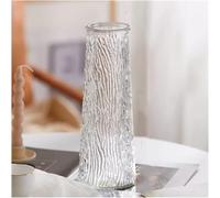 CLSDRZC Flower Vase Embossed Hydroponic Glass Cone Flower Transparent Dry(Gold,Large)