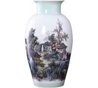 CLSDRZC Flower Vase For Décor Chinese Ceramics Handmade Fine,Landscape Painting Decorative(B)