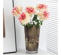 CLSDRZC Flower Vase New Nordic Creative Light Luxury Square Glass Vase Decoration, Living Room, Flower Arrangement(Large)