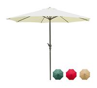 CLSDRZC FT Garden Sun Parasol with Crank Handle, Waterproof Sunshade Canopy, 8 Ribs Outdoor for Beach/Pool/Outdoor Table Market Umbrella