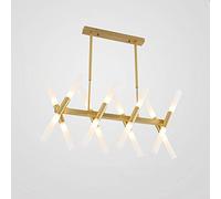 CLSDRZC G9 Nordic Minimalist Chandelier Creative LED Pendant Light For Villa Living Room Dining Table Bar Bedroom Gold Black Adjustable Lamps-Gold 16 Head