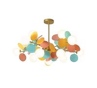 CLSDRZC G9 Warm Romantic Magic Bean Lighting Chandelier,Nordic Creative Sputnik Chandelier, Metal Ceiling Light,Hanging Lamp For Bedroom Living Dining Room Kitchen Lighting-Gold Plus Color 15t