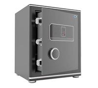 CLSDRZC Gabinete Impermeable a Prueba de Fuego, mesita de Noche para el hogar, Dormitorio, Oficina, depósito pequeño Invisible, Uso de contraseña electrónica y Huella Digital para desbloquear para la