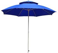 CLSDRZC Garden Double Top Market Umbrellas with Crank Lift, Easy Adjustment, Outdoor Parasols for Backyard, Poolside, Lawn and Garden,White