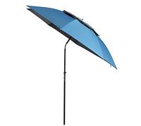CLSDRZC Garden Parasol, Portable Outdoor Foldable Sun Beach Umbrella Tilt Mechanism, Used for Fishing, Camping, Mountain, with Ground Plug