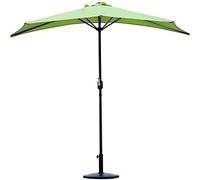 CLSDRZC Garden Parasols Half Round Patio with Crank Outdoor Market Umbrella Protective for Backyard Lawn Garden,with Parasol Base