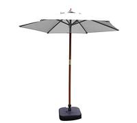 CLSDRZC Garden Parasols Patio Round Table Outdoor Market Umbrella, UV Resistant Polyester Fabric & Solid Wood Bracket Good