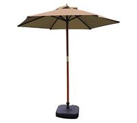 CLSDRZC Garden Parasols Patio Round Table Outdoor Market Umbrella, UV Resistant Polyester Fabric & Solid Wood Bracket Good