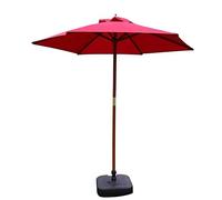 CLSDRZC Garden Parasols Patio Round Table Outdoor Market Umbrella, UV Resistant Polyester Fabric & Solid Wood Bracket Good