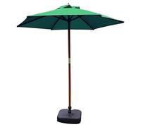 CLSDRZC Garden Parasols Patio Round Table Outdoor Market Umbrella, UV Resistant Polyester Fabric & Solid Wood Bracket Good