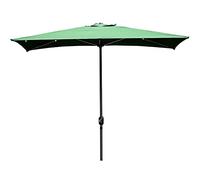CLSDRZC Garden Solid Color Rectangle Patio Sun-Resistant Balcony Beach Playing Fields Villa Shops Outdoor Parasol Umbrella, with Hand Crank