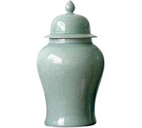 CLSDRZC Ginger Jars Ceramic Chinoiserie Decorative Jars For Home Office Flower Vase Pocelain(Orange,Small)