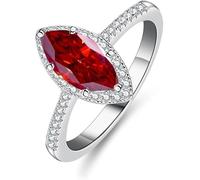 CLSDRZC Girl Products Dazzling 1 Moissanite Rings for Women Marquise Cut D Color S925 Sterling Silver Lab Created Diamond Rings Perfect for Daily Wear Parties Wedding Birthday Gifts